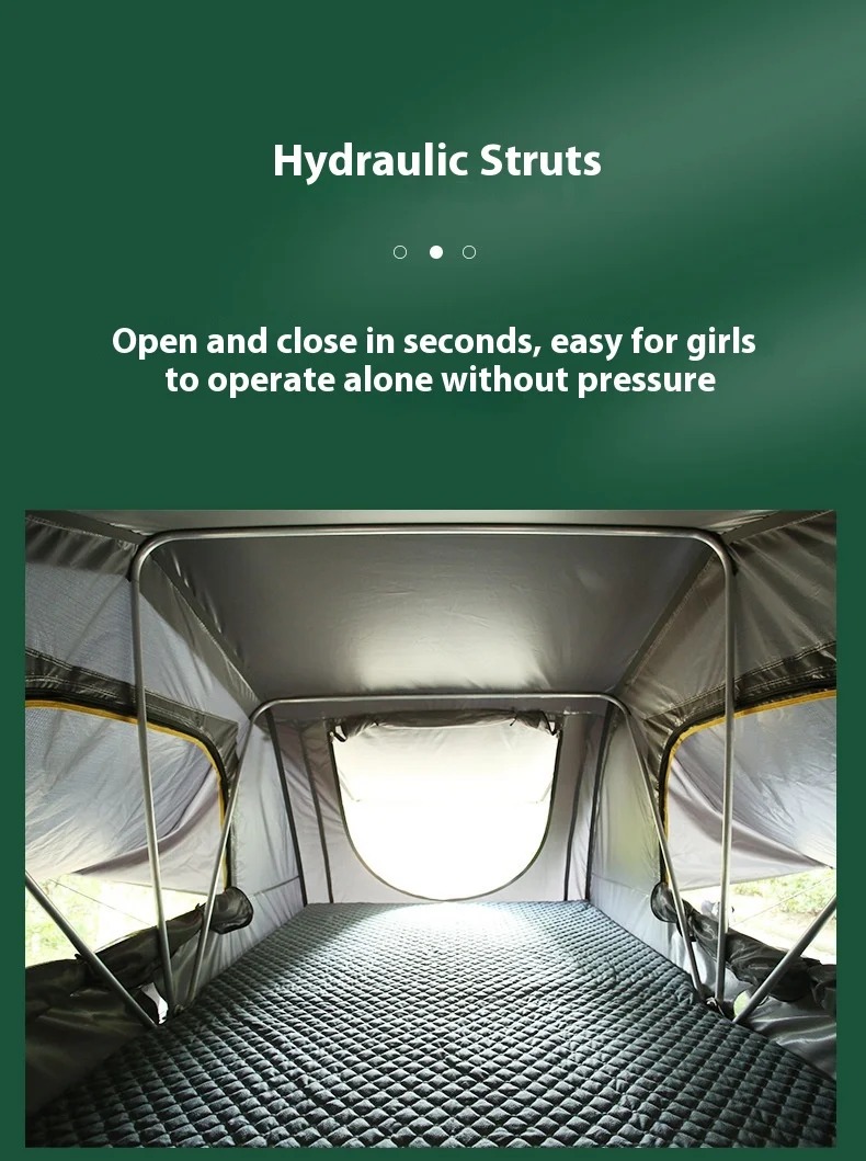 Fully Automatic Self-Driving Outdoor Camping Roof Top Tent Double Layer Four-Season Extendable Quick-Opening Rainproof 2 Person